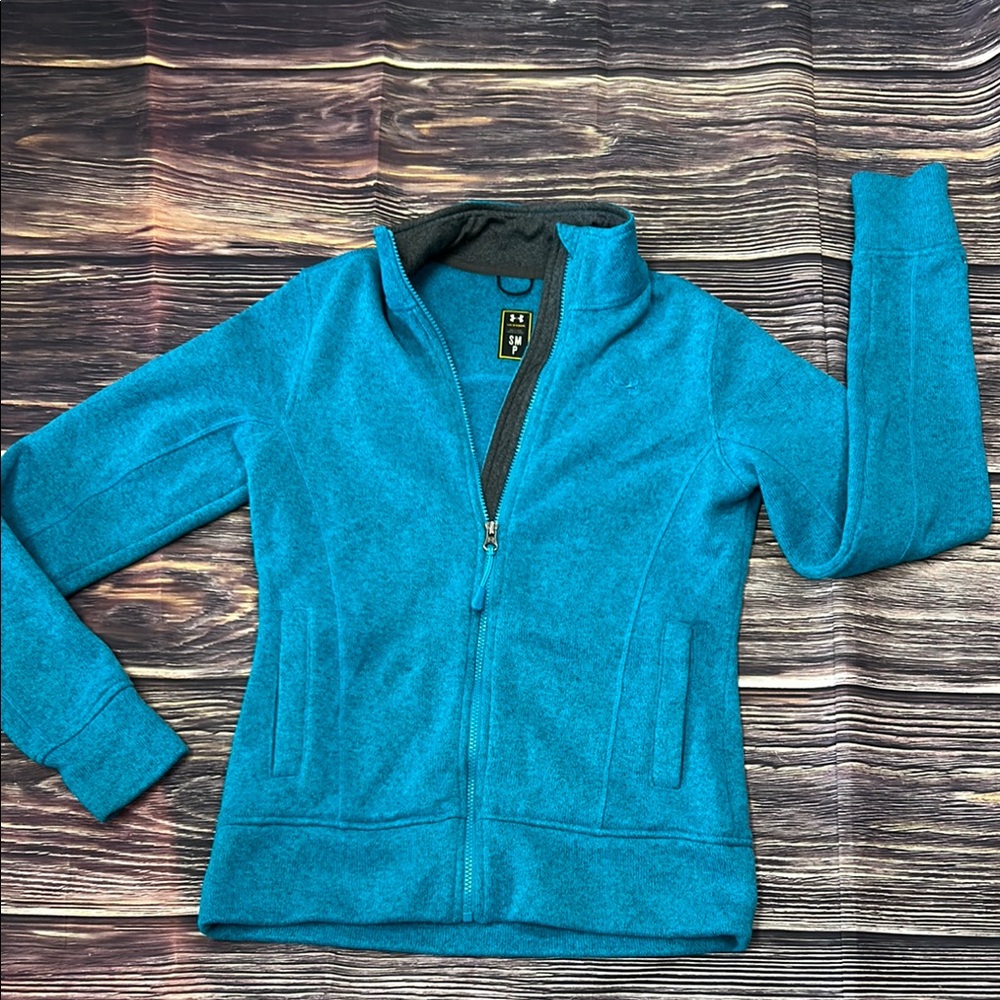 Under Armour UA Storm Blue-green fleece jacket full zip